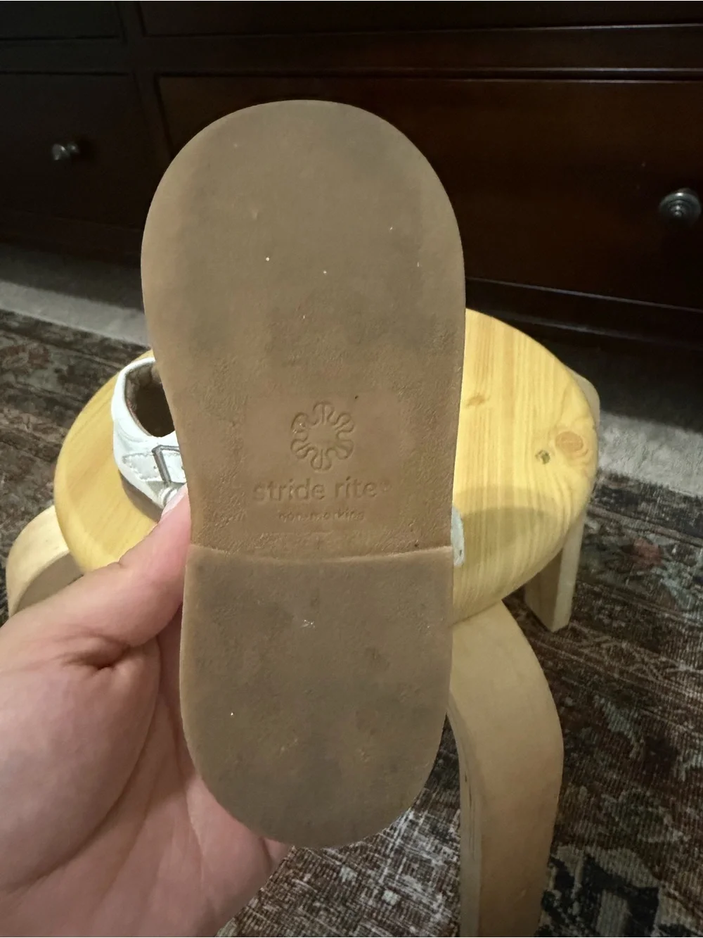 Stride Rite Girls White Mary Jane Dress Shoes